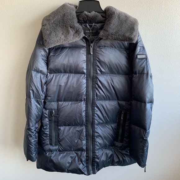 BCBGMaxAzria Feather and Down Gray Puffer Coat - Picture 1 of 8
